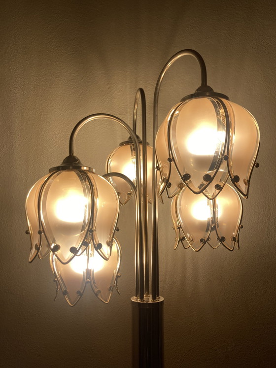 Image 1 of Vintage Lotusblumen-Tisch-/Stehlampe