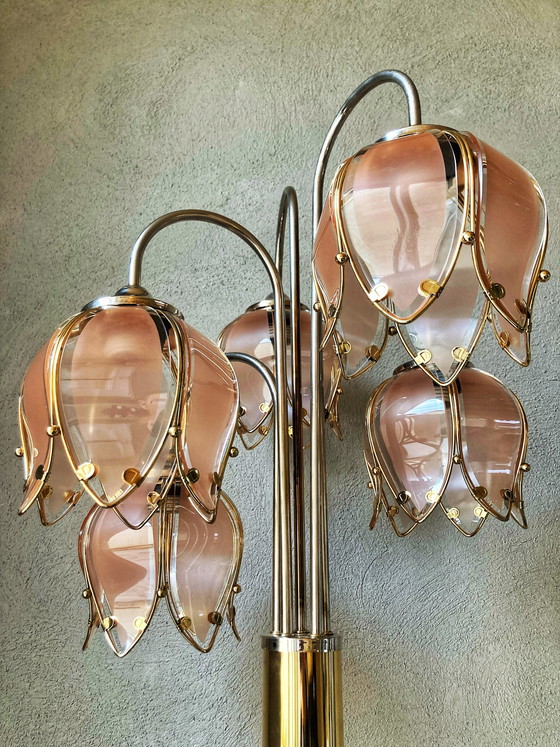 Image 1 of Vintage Lotusblumen-Tisch-/Stehlampe