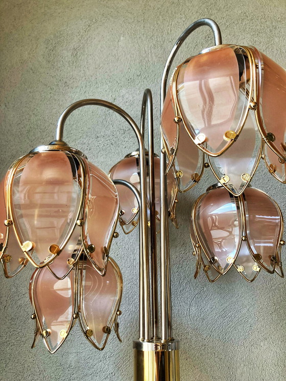 Image 1 of Vintage Lotusblumen-Tisch-/Stehlampe