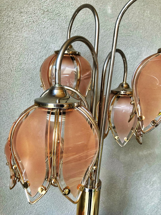 Image 1 of Vintage Lotusblumen-Tisch-/Stehlampe