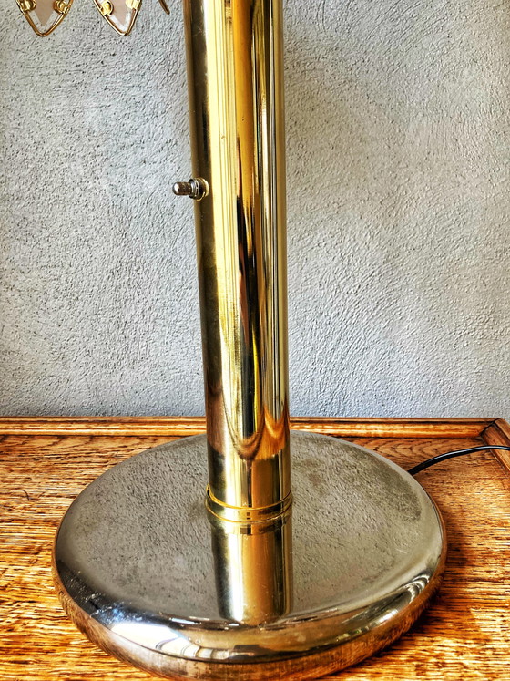 Image 1 of Vintage Lotusblumen-Tisch-/Stehlampe