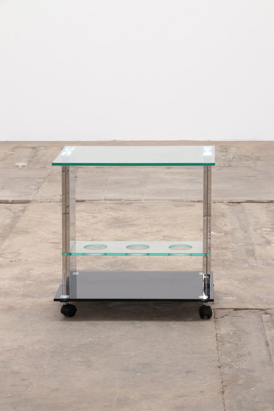 Image 1 of Moderner, einzigartiger Trolley oder Barwagen aus Metall, 1970er Jahre