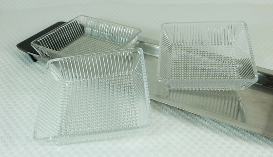 Image 1 of großes Kabarett Günter Kupetz WMF Cromargan Glas Kunststoff