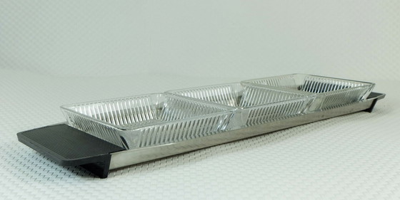 Image 1 of großes Kabarett Günter Kupetz WMF Cromargan Glas Kunststoff