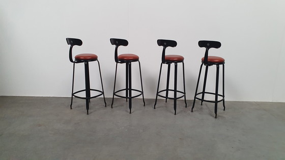 Image 1 of 4x Chaise Nicolle Industrie-Barhocker