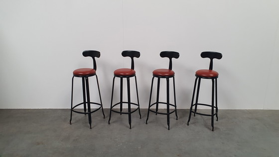 Image 1 of 4x Chaise Nicolle Industrie-Barhocker