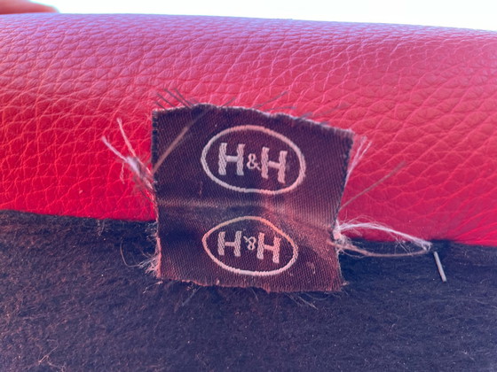 Image 1 of 2x Vintage Rode Loungesessel