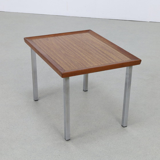 Image 1 of Beistelltisch aus Teakholz und Chrom, 1960er Jahre