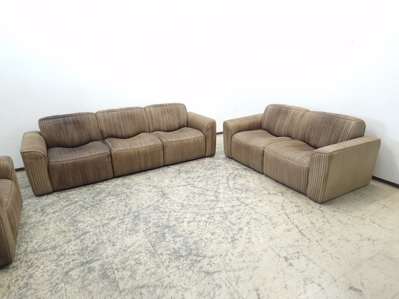 Image 1 of Ernst Lüthy Set Designersofa Designersessel Ledersofa Ledersessel Hocker