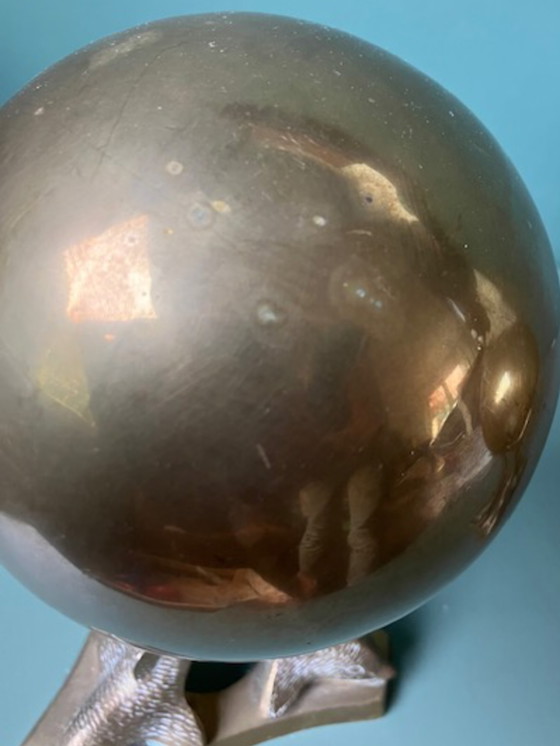 Image 1 of 2x Buchstützen aus Messing aus der Mid Century