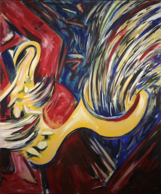 Image 1 of Hans Cornel, Gemälde des Saxephonisten