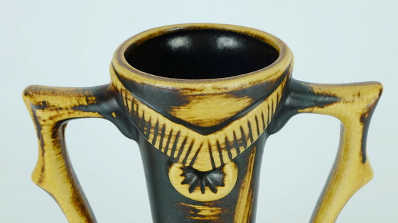 Image 1 of seltene Jasba mid century Doppelhenkelvase Modell 1350/25 mit herausragender Form