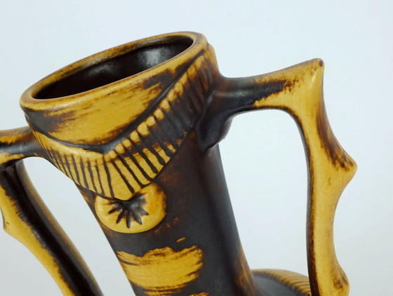 Image 1 of seltene Jasba mid century Doppelhenkelvase Modell 1350/25 mit herausragender Form