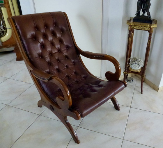 Image 1 of Chesterfield Sessel, Modell Victoria.