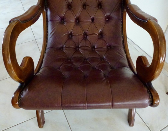 Image 1 of Chesterfield Sessel, Modell Victoria.