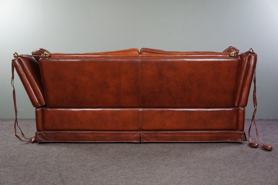 Image 1 of 2,5-Sitzer-Schlosssofa aus cognacfarbenem Rindsleder
