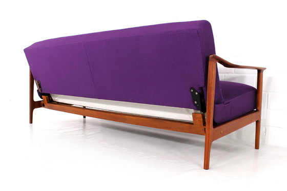 Image 1 of 1960s Danish Mid Century Teak Sofa / Daybed with folding function