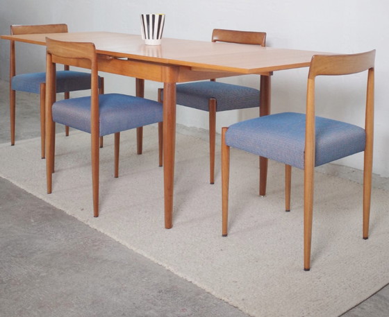 Image 1 of Vintage Esstisch mit 4 Stühlen LÜBKE