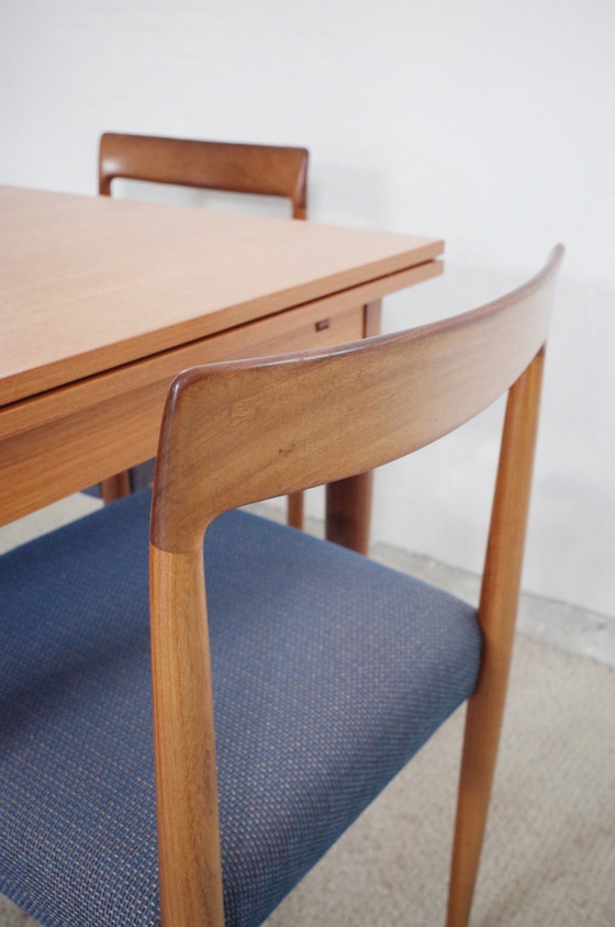 Image 1 of Vintage Esstisch mit 4 Stühlen LÜBKE