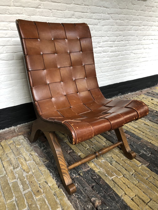 Pierre Lottier Lounge-Sessel aus Leder