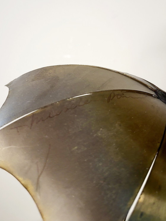 Image 1 of Kunstwerk-Schaukelstuhl, Daniel D'Haeseleer, Hollywood Regency Stil, Kupfer und Messing, 1970er Jahre, Belgien