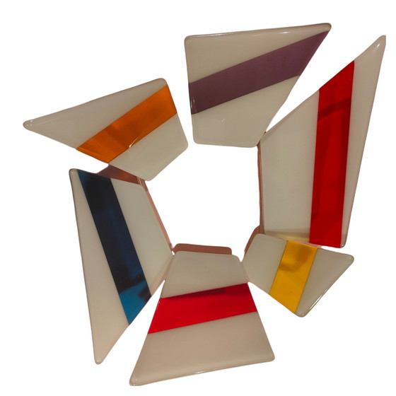 Image 1 of Elena Graure Manta graviert moderne Glaskunst-Obstschale