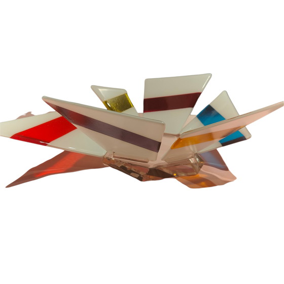 Image 1 of Elena Graure Manta graviert moderne Glaskunst-Obstschale