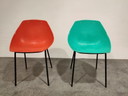 2 Meurop Shell stoelen Tür Pierre Guariche