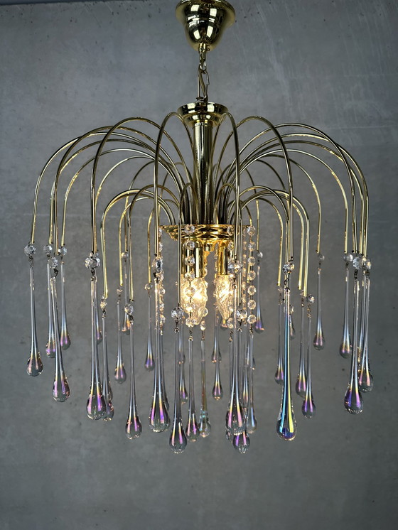 Image 1 of Massive Hollywood-Regency-Tropfenlampe