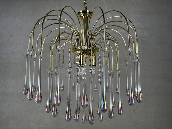 Image 1 of Massive Hollywood-Regency-Tropfenlampe