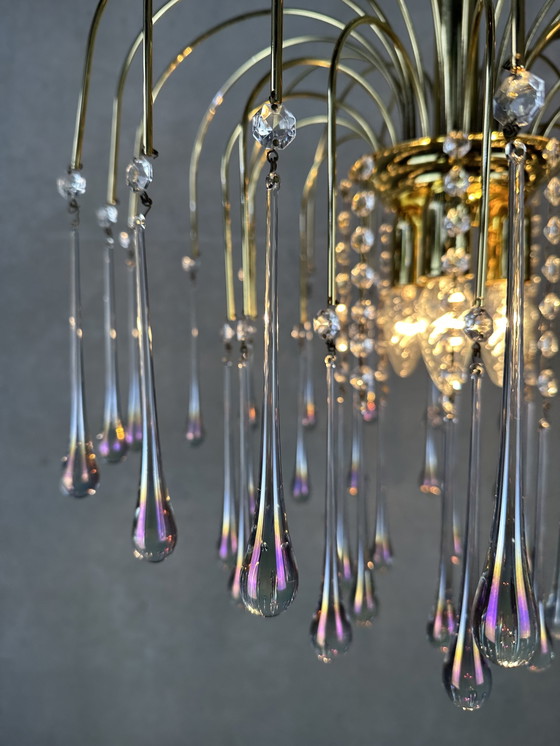 Image 1 of Massive Hollywood-Regency-Tropfenlampe