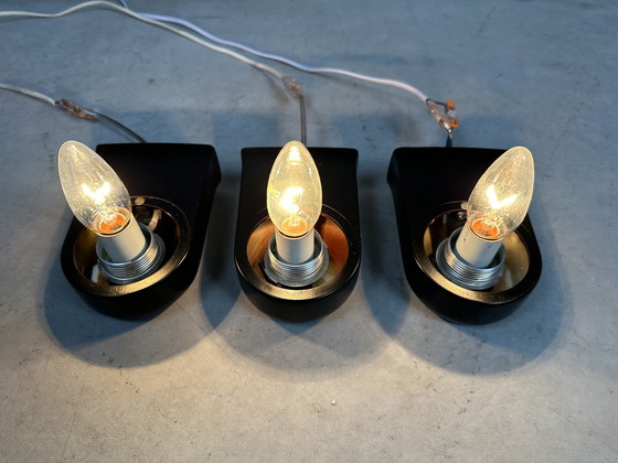 Image 1 of 3x Vintage Wandleuchte Hoffmeister-Leuchten