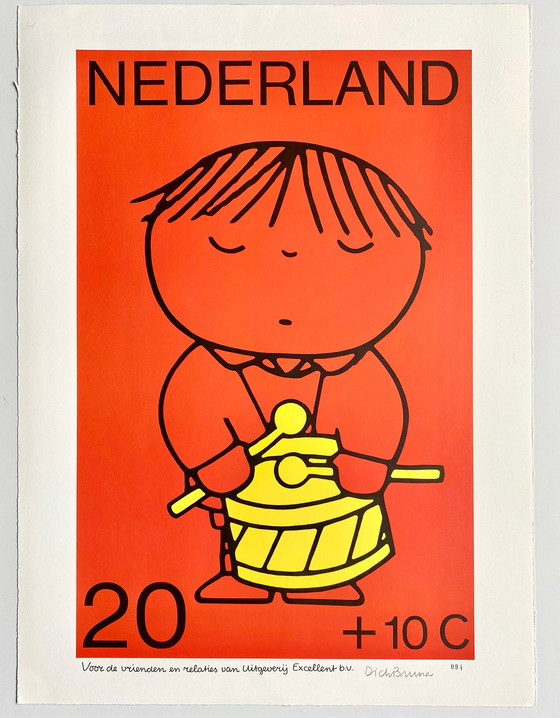 Image 1 of Siebdruck Dick Bruna 55x75 cm.
