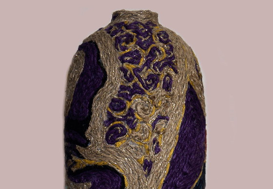 Image 1 of Handgefertigte Misery-Vase aus Jute