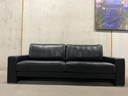 Rolf Benz 3er Sofa Leder schwarz L225