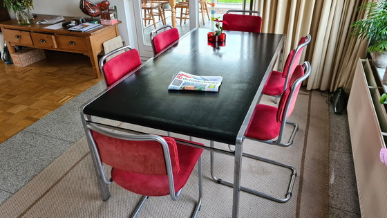 Image 1 of Artifort by Claire Bataille Esstisch mit 6 Gispen Stühlen