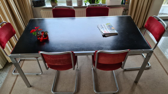 Image 1 of Artifort by Claire Bataille Esstisch mit 6 Gispen Stühlen