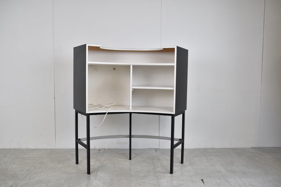 Image 1 of Vintage beleuchtete Bar mit Hockern, 1970er Jahre