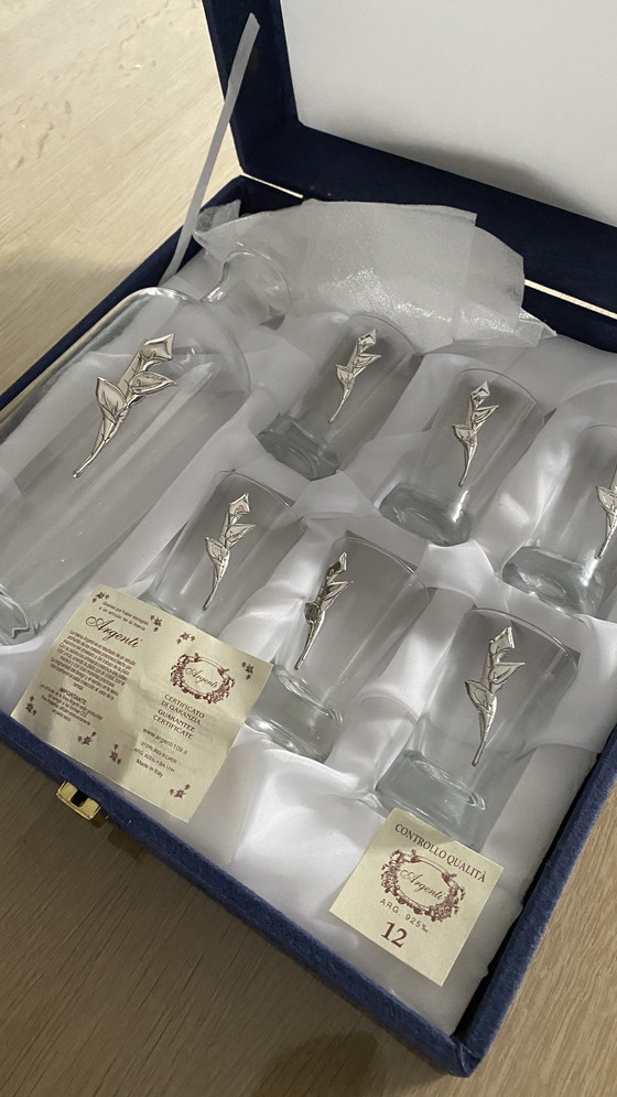 Image 1 of Italienisches Kristallgetränkeset + Karaffe