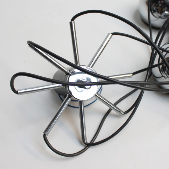 Image 1 of Achtflammiger Kronleuchter aus der Mid Century in Chrom