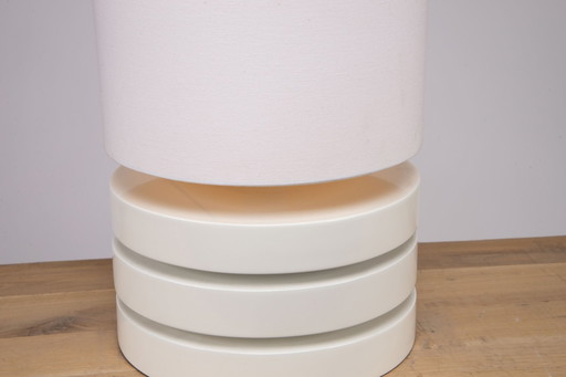 Layer Tischleuchte III rund hochglänzend weiß