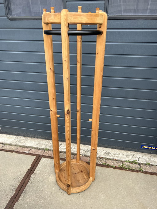 Vintage Garderobe aus Kiefernholz