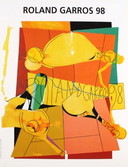 Télémaque - Originalplakat Roland Garros 1998 - Galerie Lelong, Paris