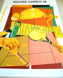 Télémaque - Originalplakat Roland Garros 1998 - Galerie Lelong, Paris