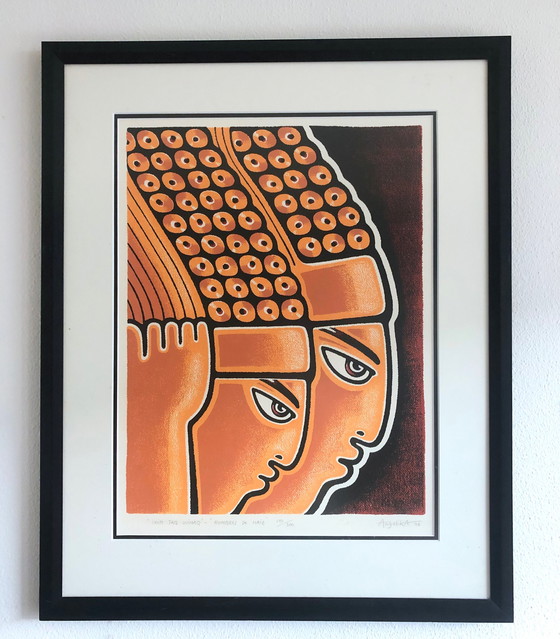 Image 1 of Angelika - Ixim taq winaq' - Siebdruck 'Hombres de Maiz'