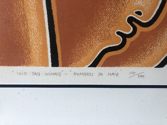 Image 1 of Angelika - Ixim taq winaq' - Siebdruck 'Hombres de Maiz'