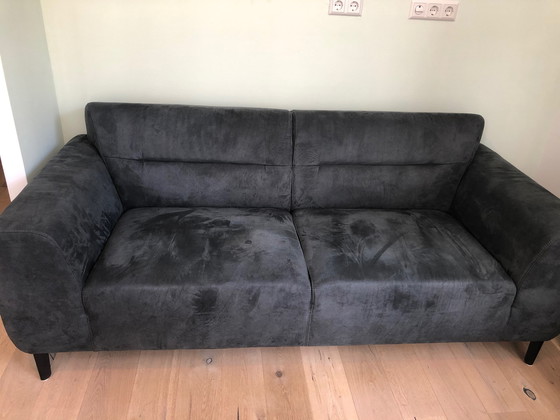 Image 1 of 2-3 Pers. Bank Boreas, blau/grau, über 1 Jahr alt