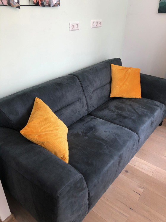 Image 1 of 2-3 Pers. Bank Boreas, blau/grau, über 1 Jahr alt