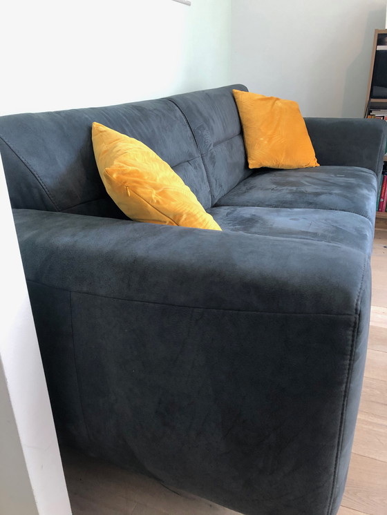 Image 1 of 2-3 Pers. Bank Boreas, blau/grau, über 1 Jahr alt