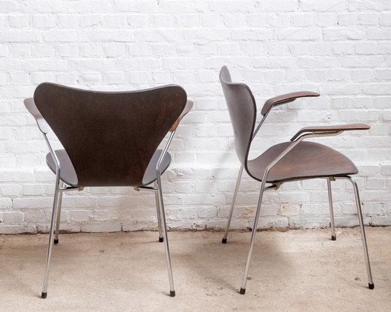 Image 1 of 2x Arne Jacobsen Sessel Modell 3207